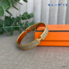 Hermès Bracelet Olympe T2 Niloticus Lizard Skin Gold Plated - Image 3
